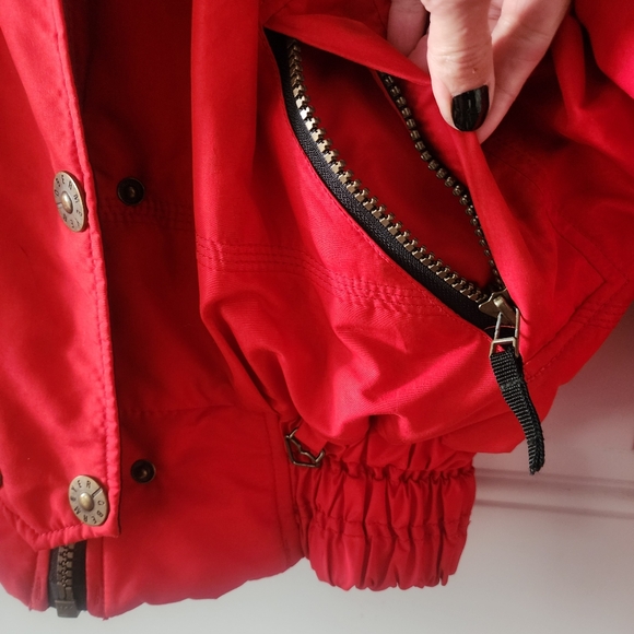 Vtg 80s  Women's Obermeyer Ski Jacket Bacall Size 6 Retro Puff Red Purple EUC - Picture 6 of 10